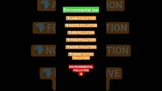 Types of Environmental Pollution #law💯made easy #tips #kslu #environmentallaw