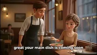 Restaurant English Conversation for Beginners | Waiter & Customer Dialogue with Actions