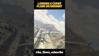 GTA 5: Landing a big cargo plane on busiest highway 😱😱😱. #shorts