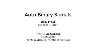 Auto Binary Signals (Main ABS) Video 2 Live Trading - October 3rd 2017