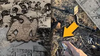metal detecting old ghost town unveils BURIED TREASURE 🗺️🤯 !🇺🇸Wild West wagon trail town 1852-1875