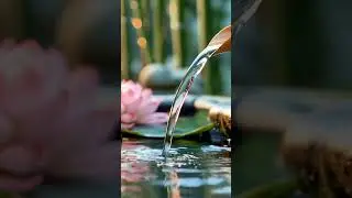 Slow Soft Relaxing Music ♫ Bamboo Water Sounds for Deep Sleep & Spa Meditation   #relaxing