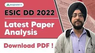ESIC DD Past Year Paper Analysis | ESIC DD 2011 Paper Analysis | ESIC Deputy Director 2022 Exam