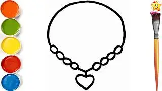 Necklace Drawing For Kids And Toddlers || How To Draw Necklace || Very Easy Drawing For Kids.#1