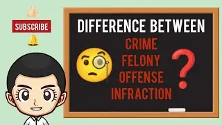Ano ba ang pinagkaiba ng CRIME, FELONY, OFFENSE & INFRACTION? | CRIMINAL LAW 1 BOOK 1