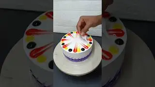 mix colour 🌈 cake 🎂 design 👍 #reels #viralvideo #cat #cakeworkshop #trending #newpost #youtuber #art
