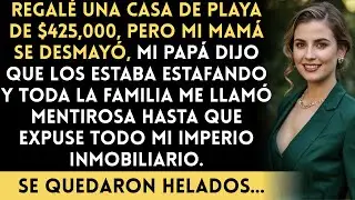 Le regalé a mis padres una mansión frente al mar de $425,000 por su 50 aniversario. Cuando llegué…
