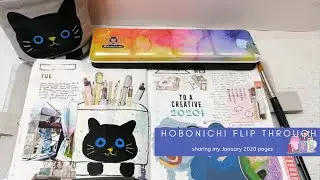 Chatty Hobonichi Avec flip through of the second half of January 2020