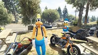 Mickey The Series | Goofy And Donald Duck Relaxing On Motorcycle!