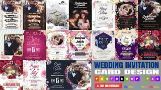 Wedding Invitation Card Design PSD | Elegant Wedding Invitation PSD Template Free