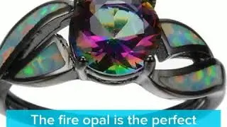 Black Gold Filled Mystic Cubic Zirconia Fire Op HD