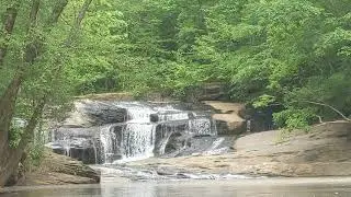 Waterfall - Peaceful - Toonigh Creek Falls - Woodstock, Ga, Olde Rope Mill Park