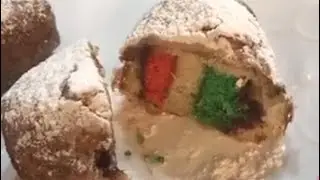 Fried rainbow cookies Italian feast treat Get The Food Outta Here