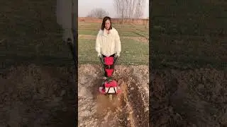 #Lightest four-stroke multi-function. Garden management machine#Diesel micro-cultivator