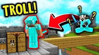 FAKE DIAMOND ARMOR/BACKWARDS SKIN CHALLENGE! (Minecraft Skywars)