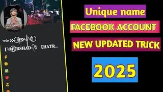 How To Make  Unique Name Facebook Account 2025 || Unique Invalid Name Facebook Account 2025