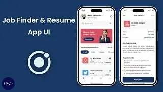 Job Finder & Resume App UI in Ionic