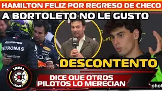 &iexcl;DESCONTENTO! A BORTOLETO NO LE GUSTO FICHAJE DE CHECO P&Eacute;REZ POR CADILLAC HAMILTON SI LO PUSO FELIZ
