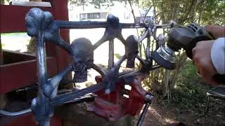 Skull fence sand casting by Art15Foundry