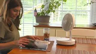 Air Innovations Rechargeable Portable 3-in-1 Fold and Carry Telescopic Fan on QVC