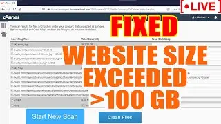 [🔴LIVE] How to resolve your website size exceeded issue from cPanel?