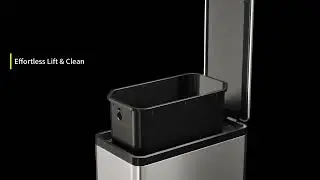 Compact and chic! 🗑️✨ EKO 6L Step-On Trash Can Combo. Perfect for any small space!