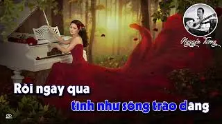 LẶNG LẼ TÌNH TÔI - Nhạc và lời Nguyễn Tường, Karaoke tone Nam (Fm)
