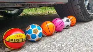 Crushing Crunchy & Soft Things by Car! EXPERIMENT CAR vs BALL