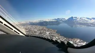 4K - Honda Jet arrival and landing in Narsarsuaq, Greenland