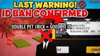 STOP! 🛑 DON'T DO THIS DOUBLE PET TRICK | ID BAN & BLACKLIST PROBLEM? 🚫 #freefire