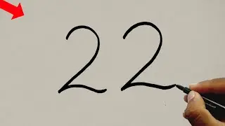 How To Draw A Teddy Bear From 22 Number l Easy Teddy Bear Drawing Tutorial l Number Drawing l Art