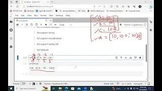 Python List datatype Part 1