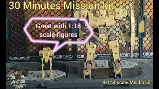 Bandai 30 minutes missions Baskyrotto mecha kit, fantastic with 1:18 scale action figures!