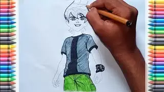How To Draw Ben10 | Ben10 cartoon drawing | simple ben10 drawing | Step By Step drawing 