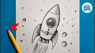 How to Draw a Rocket Step by Step | Easy Pencil Drawing for Beginners
