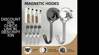 25lb Swivel Heavy Duty Magnetic Hooks, Strong Magnetic Hooks for Hanging, Cruise Cabins, Refrigerato