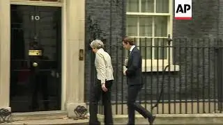 UK PM May welcomes Austrian Chancellor at Downing Street
