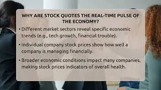 Why Are Stock Quotes The Real-time Pulse Of The Economy? - Investing As A Student