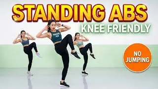 10 Min Standing Exercise ✦ Flat Tummy (Knee Friendly, No Jumping)