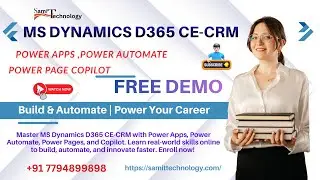 Ms Dynamic D365 CE-CRM| Power Apps- Automate | Power Page & Copilot | Tutorial | Online Training
