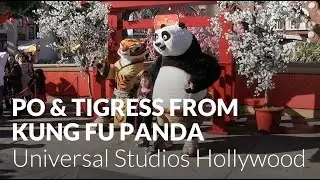 NEW Po and Tigress from Kung Fu Panda Meet and Greet - Lunar New Year at Universal Studios Hollywood