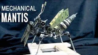 3D Metal Puzzle - Mechanical Mantis Insect Model Kit Tutorial (Step by step)