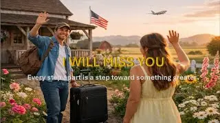 I WILL MISS YOU II  A love apart, hearts connected—every step away brings us closer to joy and hope.