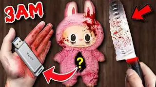 GECE 3'te LABUBU OYUNCAĞI İÇİNİ KESTİM VE AÇTIM !! *GÖZÜNDE KAMERA VAR* (İÇİNDEN NE ÇIKTI?)
