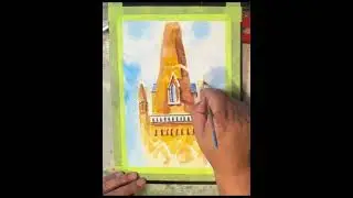 水彩 风景画 Watercolor Landscape #drawing #watercolor  #artwork   #paintingtutorial  #watercolorpainting