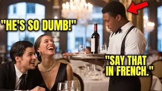 EVERYONE LAUGHED when the FRENCH BILLIONAIRE MOCKED the BLACK WAITER &mdash; until he REPLIED in FRENCH&hellip;