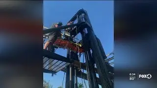 Man stuck in forklift rescued