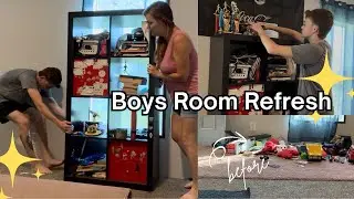 Large Family Boys’ Room Refresh | Clean, Rearrange & Make It Work!