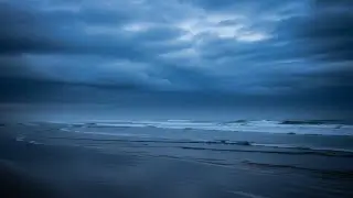 Peaceful Beach Night Ambience | Quiet Night for Calm Breathing and Mental Ease with Deep Ocean Calm