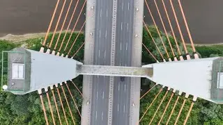 WARSAW / Siekierkowski Bridge by Drone / Steel veins Warsaw / Poland 🇵🇱 4K